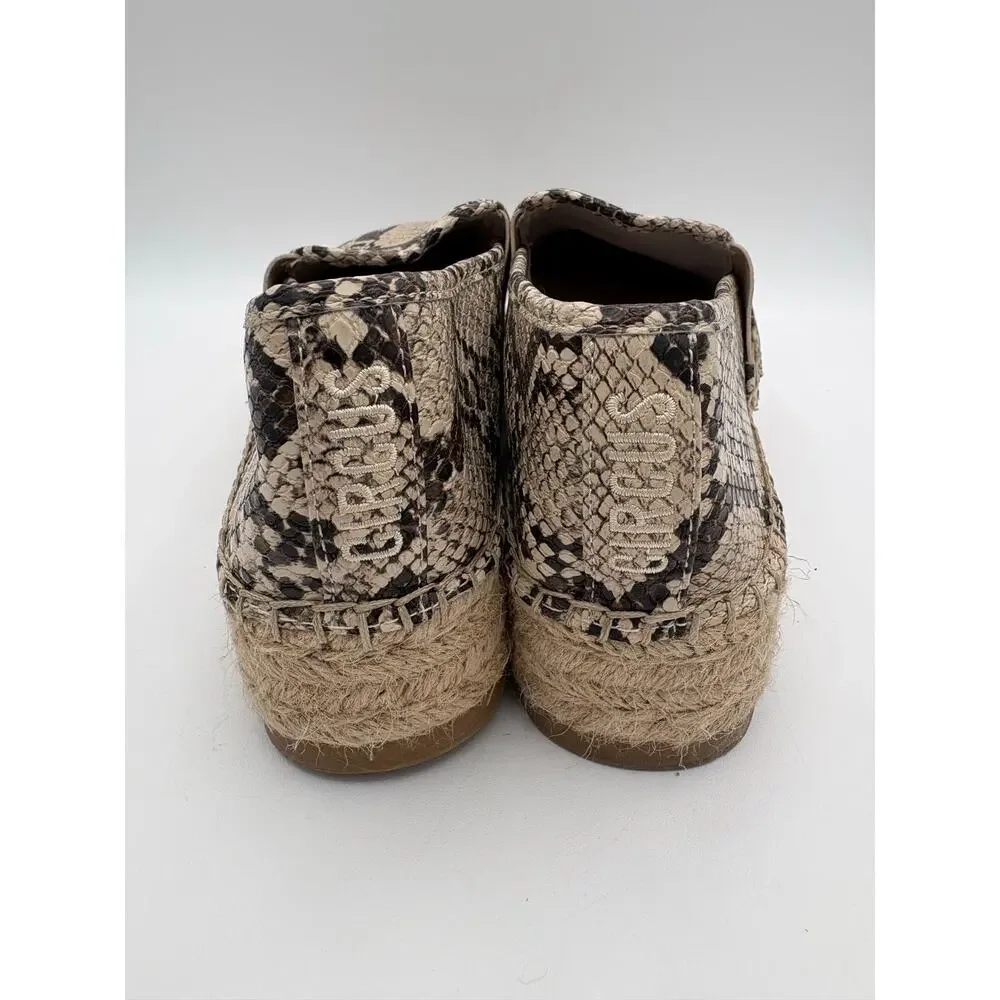 Circus Sam Edelman Snake Skin Print Jute Platform Casual Shoes Size 8.5